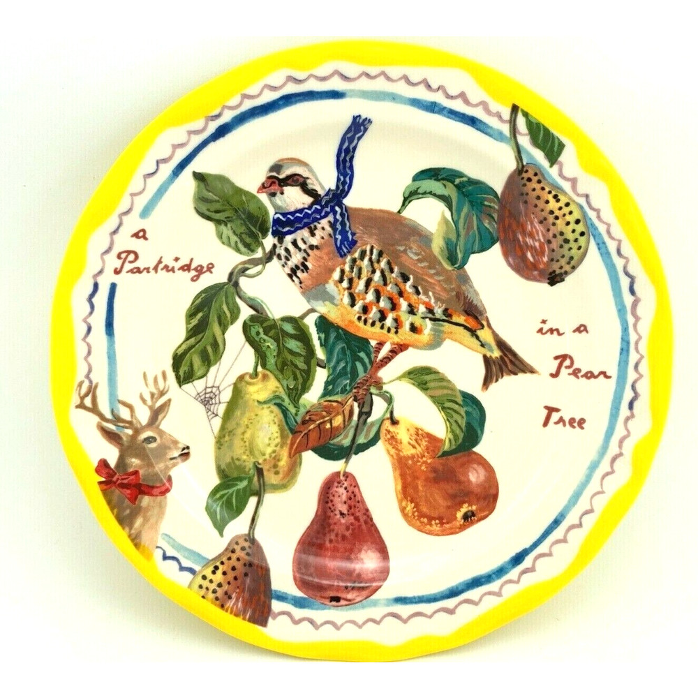Anthropologie Christmas Plate Nathalie Lete 12 Days